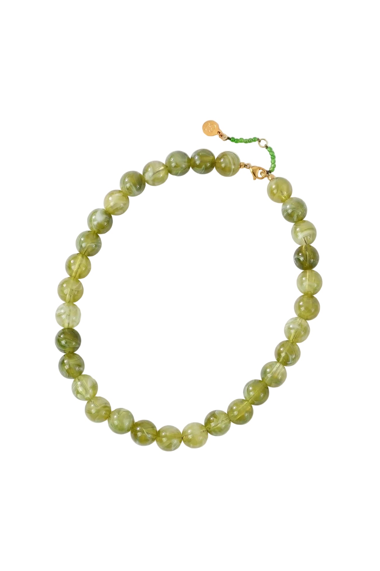 Chunky Green Beaded Necklace