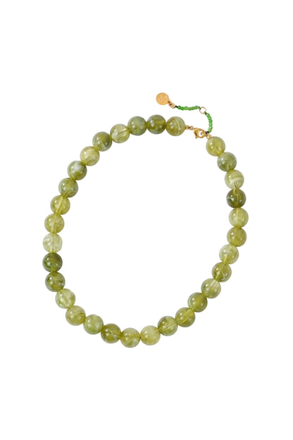 Chunky Green Beaded Necklace