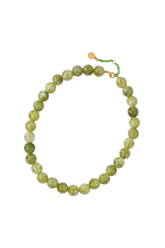 Chunky Green Beaded Necklace