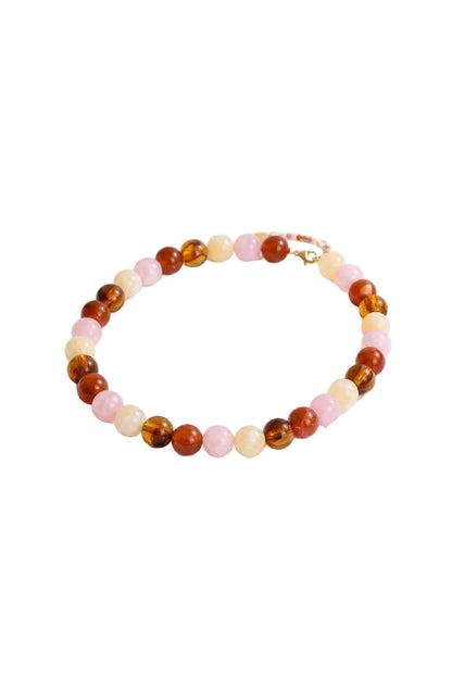 Chunky Rose Beaded Necklace