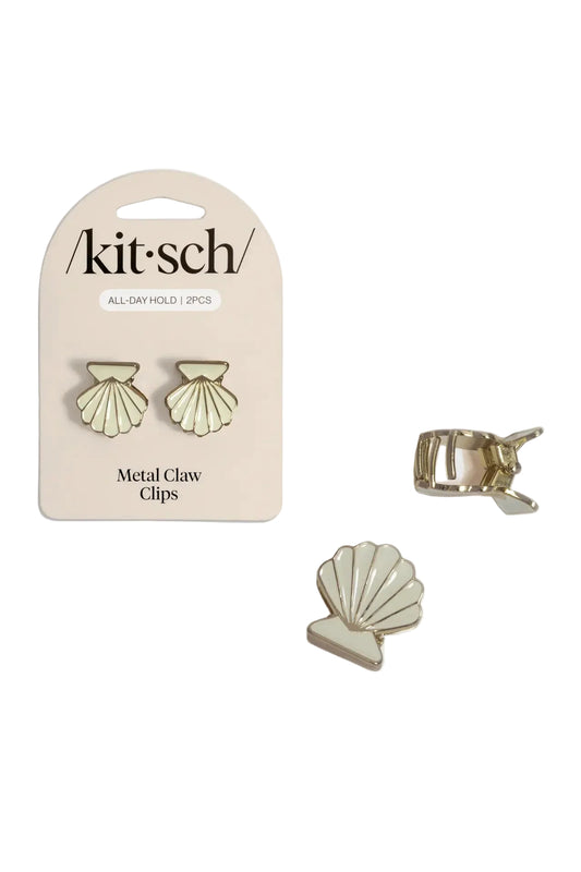 Metal Clam Shell Hair Clip Set