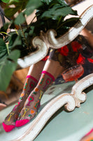 Cocktail Hour Sheer Crew Sock