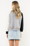 Color Block Cropped Sweater
