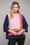 Color Block Stripe Sweater