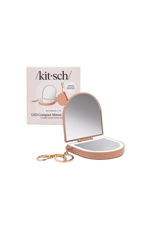 Compact Mirror Keychain Terracotta