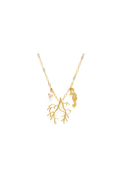 Coral Charm Necklace
