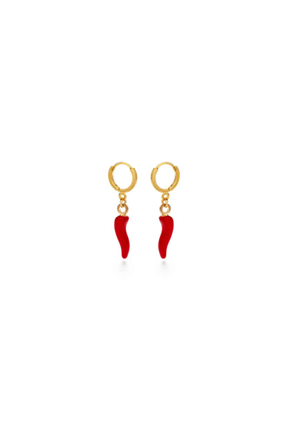 Cornicello Huggie Hoop Earrings