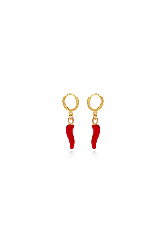 Cornicello Huggie Hoop Earrings