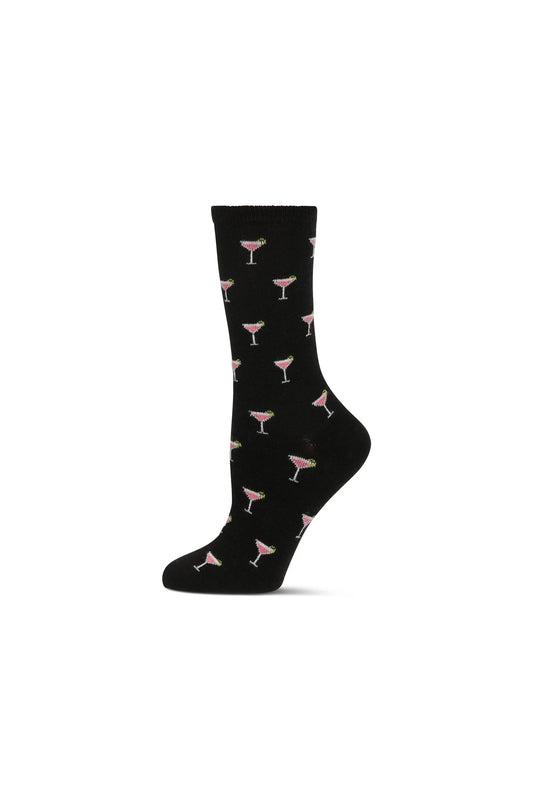 Cosmo Cashmere Crew Sock Black
