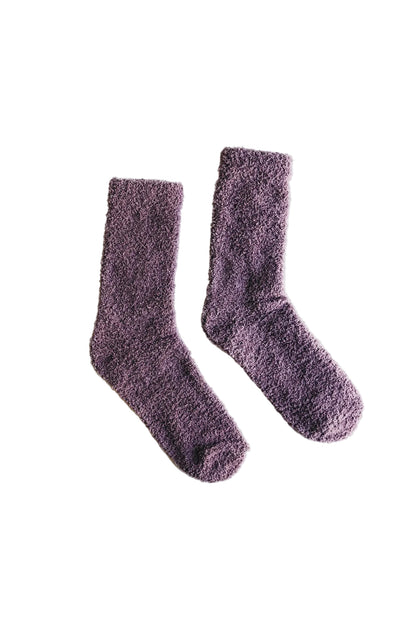 Cozy Cloud Socks Plum