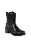 Cozy Black Leather Work Boot