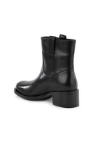 Cozy Black Leather Work Boot