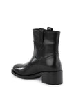 Cozy Black Leather Work Boot