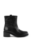 Cozy Black Leather Work Boot