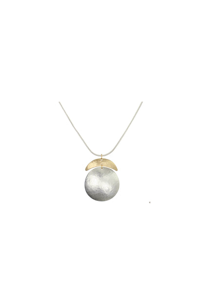 Crescent and Disc Necklace