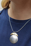 Crescent and Disc Necklace
