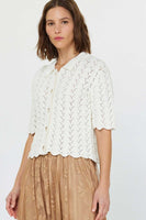 Crochet Button Front Cardigan