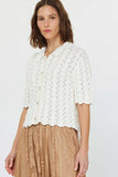 Crochet Button Front Cardigan