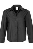Andie Cropped Button Down Black