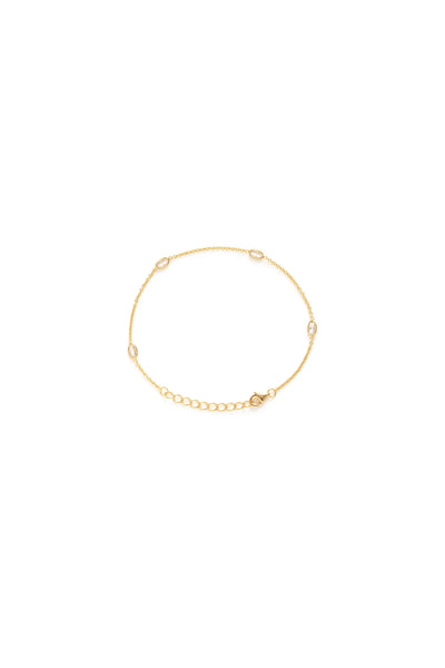 Crystal Station Chain Bracelet