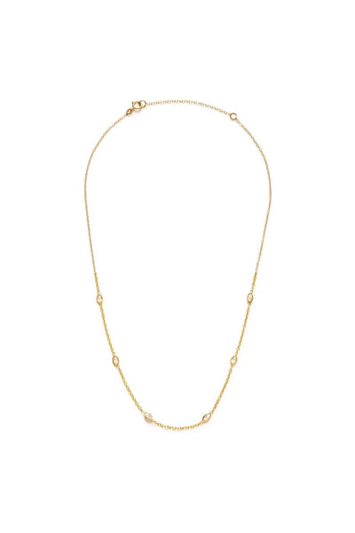 Crystal Station Chain Necklace