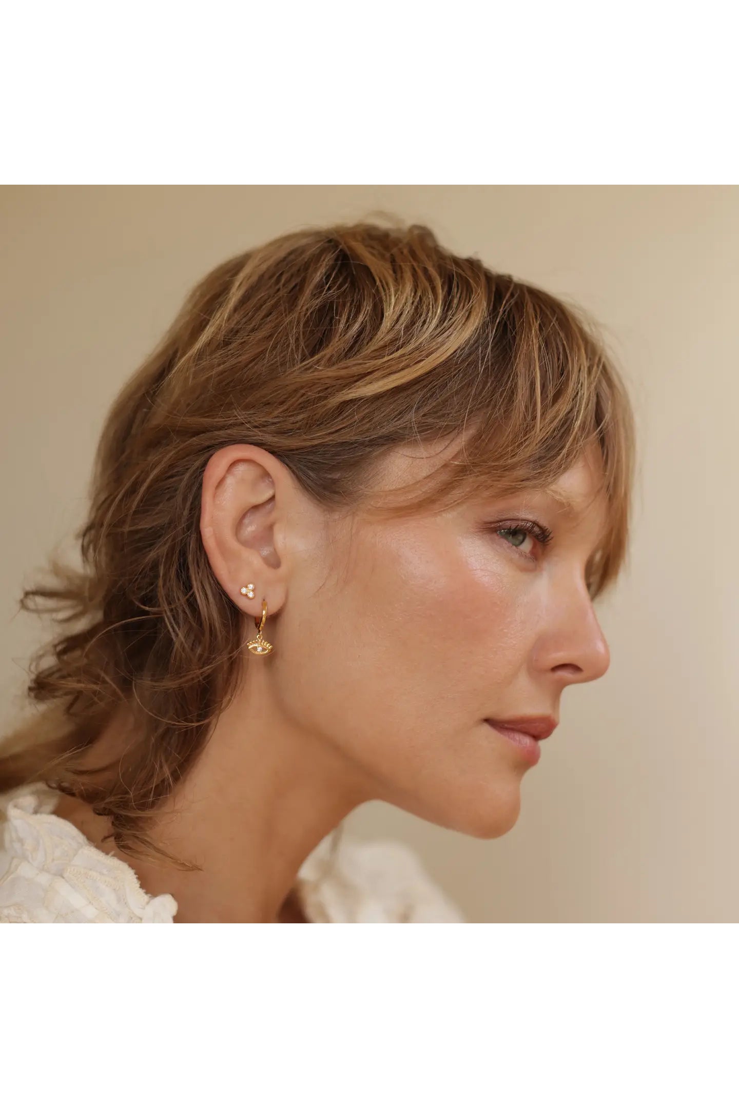Crystal Triangle Stud Earring