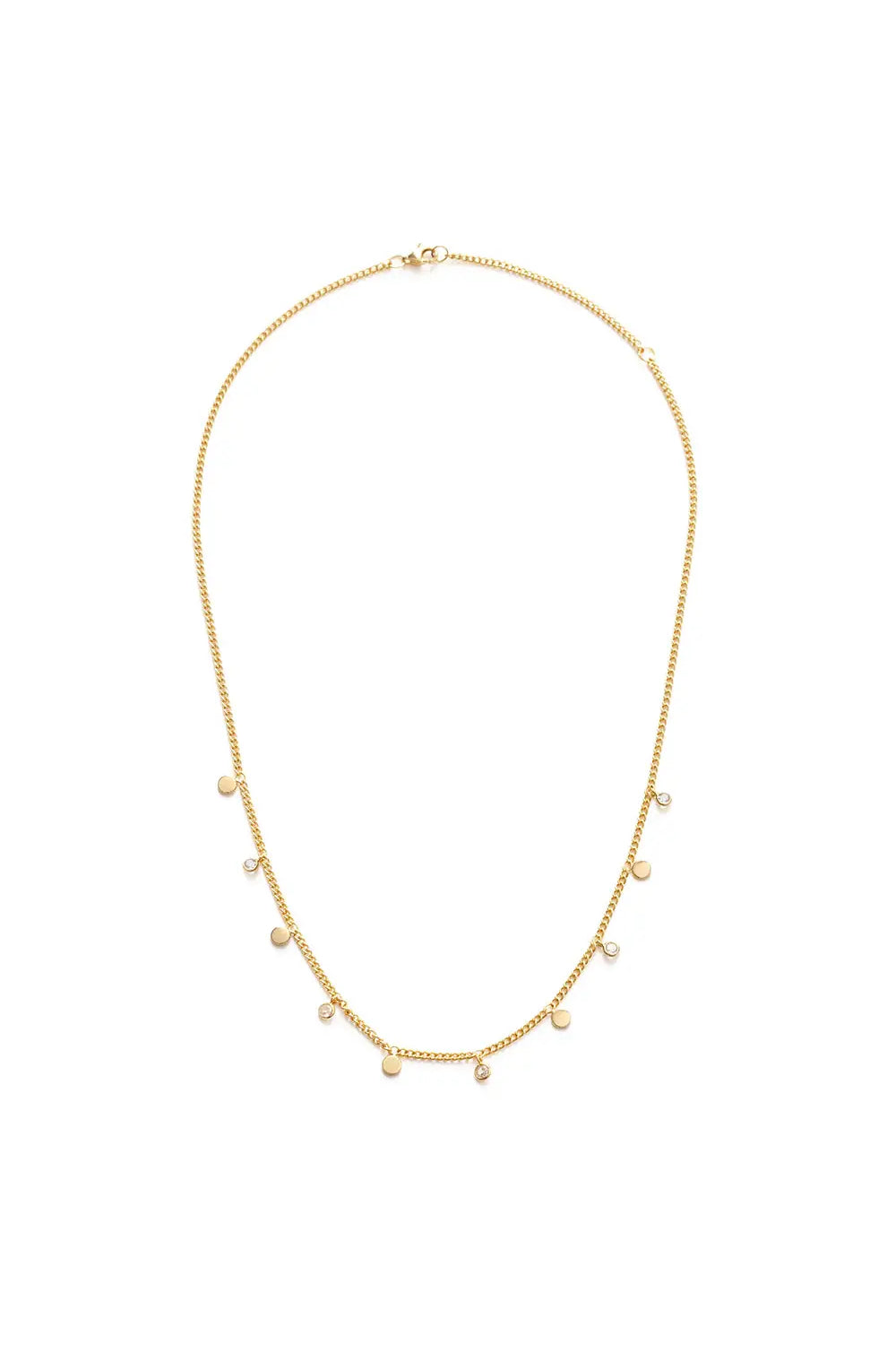 Crystal + Dot Necklace