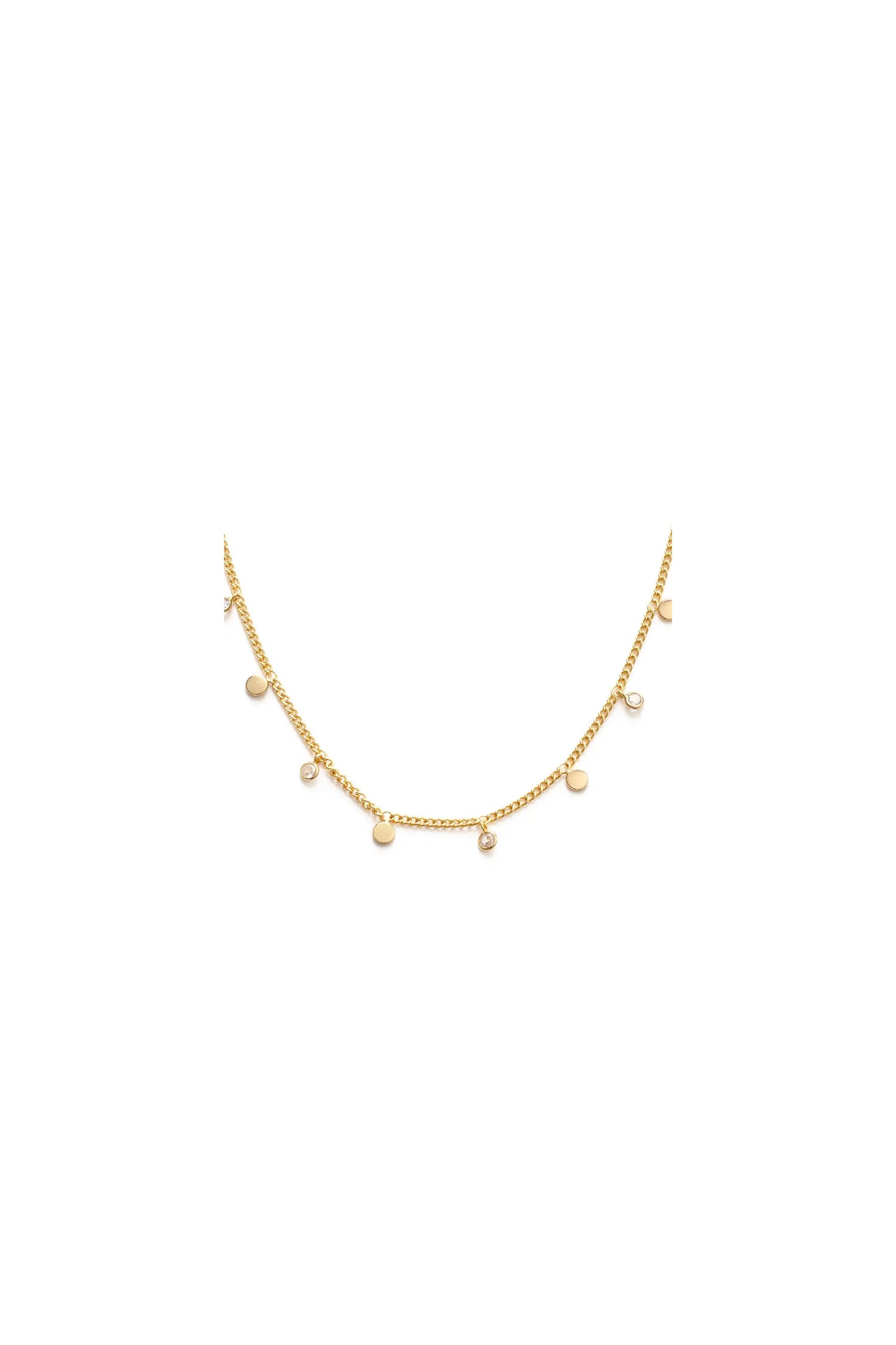 Crystal + Dot Necklace
