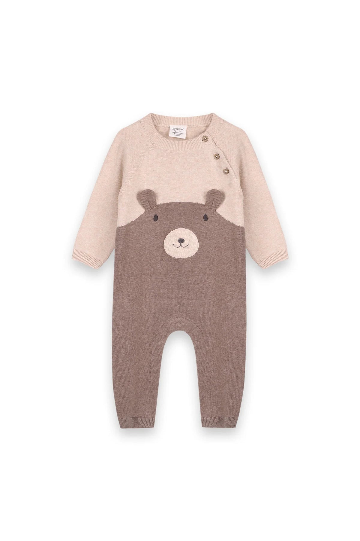Cuddly Bear Embroidered Baby Jumpsuit
