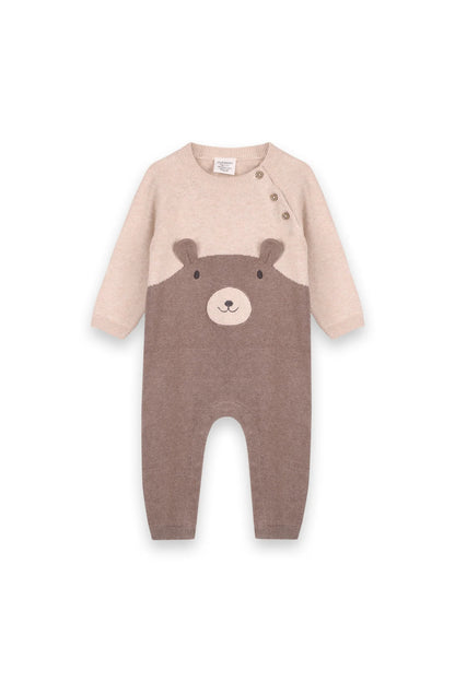 Cuddly Bear Embroidered Baby Jumpsuit
