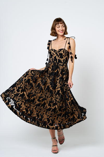 Midi Flare Lace Dress