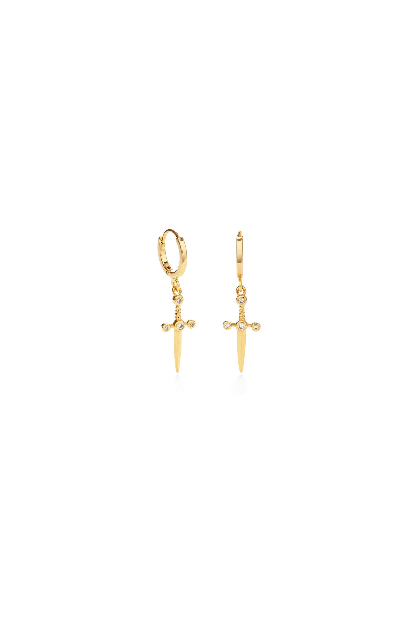 Dagger Huggie Hoops