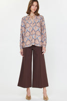 Damask Print Blouse