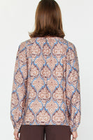 Damask Print Blouse