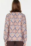 Damask Print Blouse