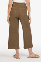 Dark Olive Topaz Linen Wide Leg