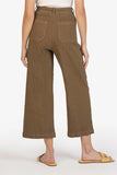 Dark Olive Topaz Linen Wide Leg