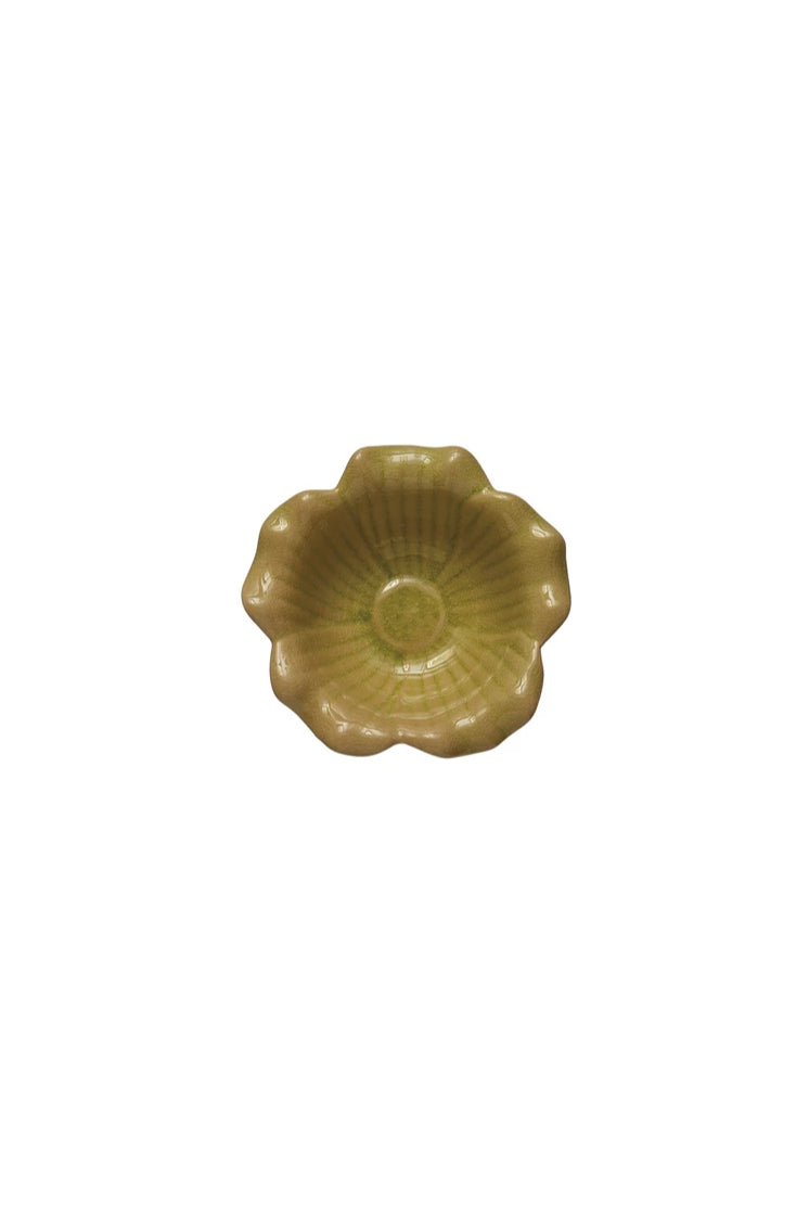 Debossed Stoneware Flower Bowl