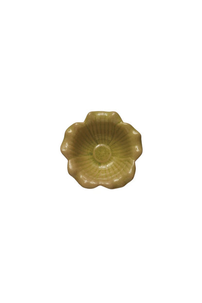 Debossed Stoneware Flower Bowl