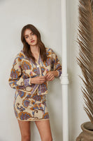 Deco Floral Jacquard Cardigan