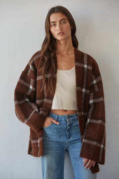 Delavan Plaid Cardigan