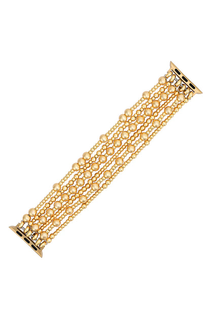 Demure Stretch Apple Watch Strap Golden