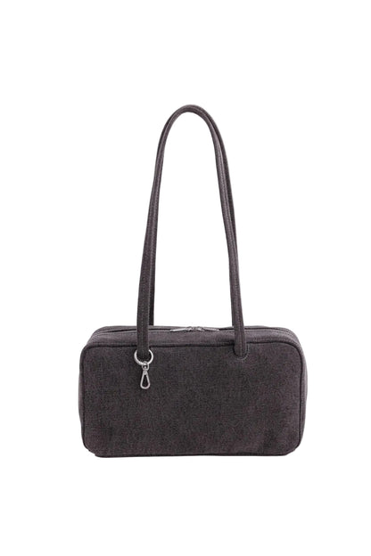 Denim Bowler Bag Washed Black Denim