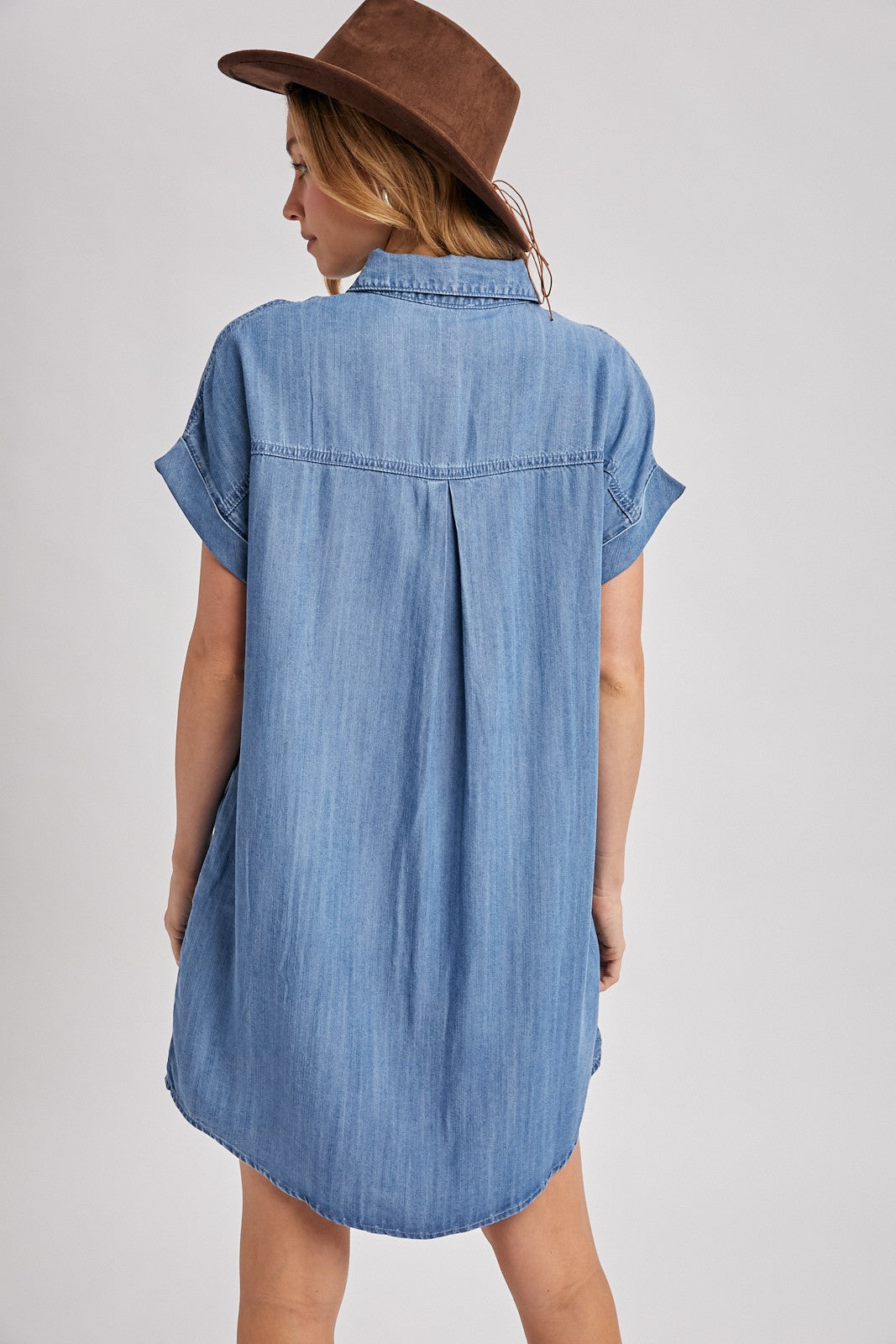 Denim Button Down Shirt Dress