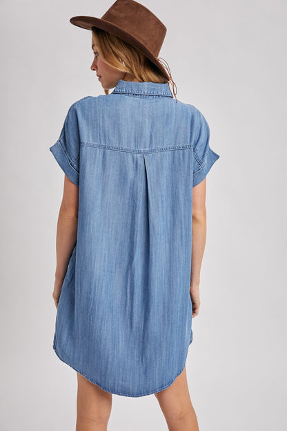 Denim Button Down Shirt Dress