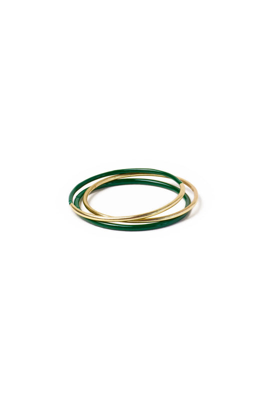 Diane Bangles Green Enamel