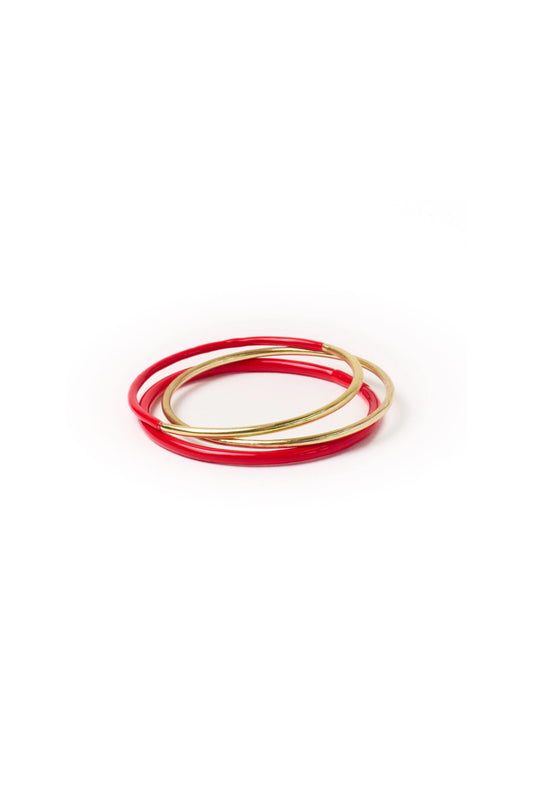 Diane Bangles Red Enamel