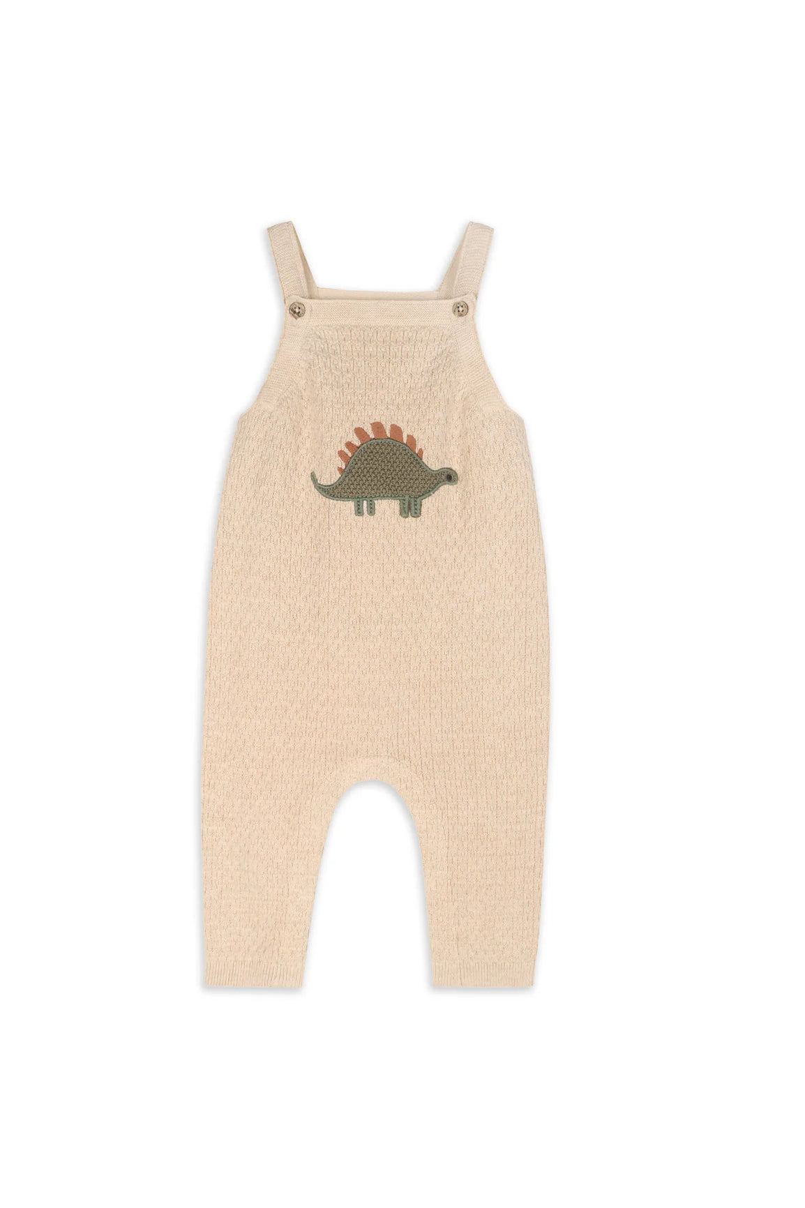 Dino Embroidered Baby Knit Overall Set
