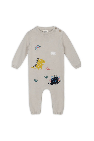 Dinosaur Knit Baby Jumpsuit