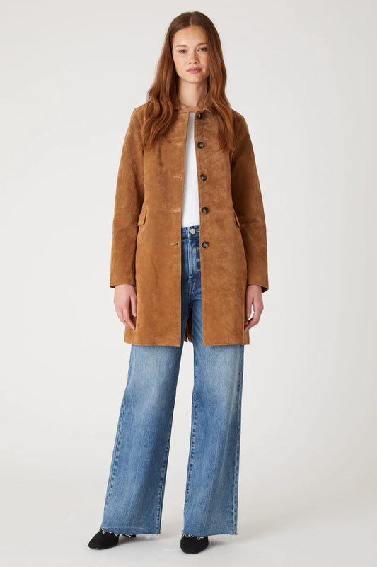 Dirt Bike Suede Trench Coat